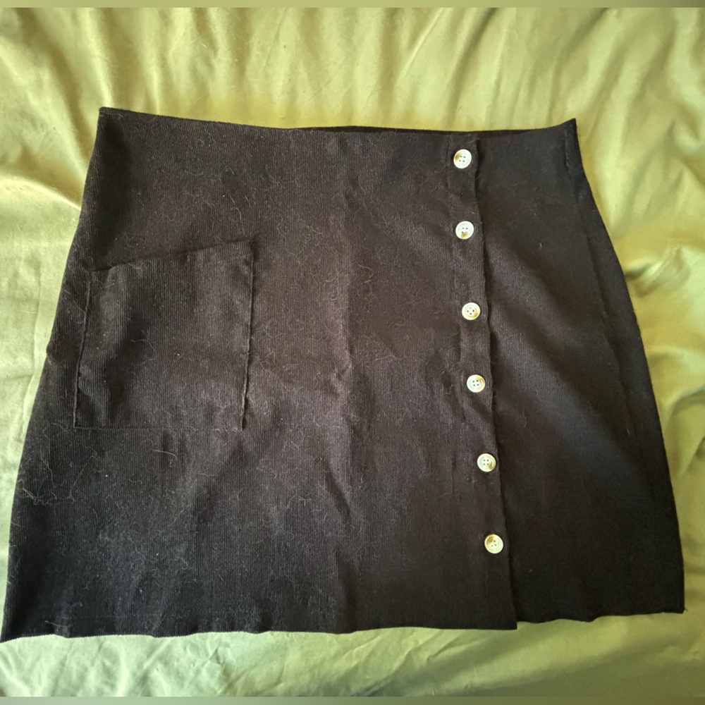 Black mini skirt